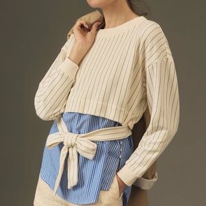 By Anthropologie French Terry
Twofer Sweatshirt